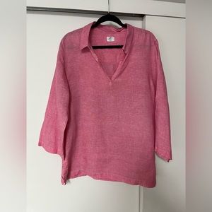 Sigrid Olson linen top blouse in EUC!  Worn twice. pink color, size large.